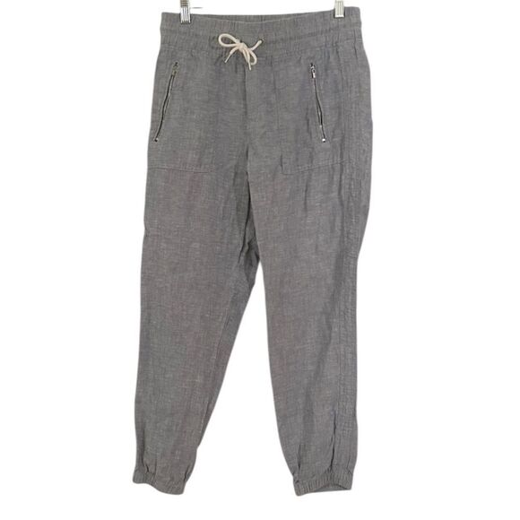 Athleta Blue Chambray Cabo Linen Jogger Pants Size 4 Style#: 530642 - Picture 3 of 11